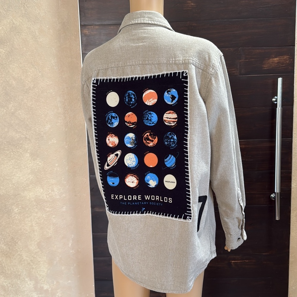 The Planetary Society Tan Flannel Size M - Picture 4 of 8